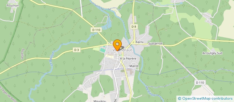 localisation de l'entreprise MONSIEUR JEAN MARTET à PRECHAC
