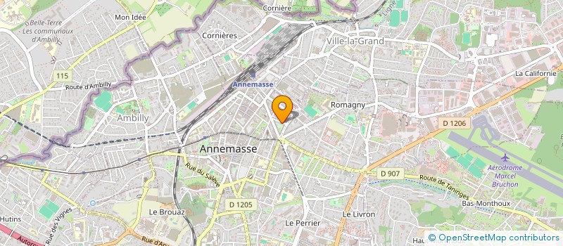 localisation de l'entreprise MONSIEUR JEAN MARTIAL KOUDOU  ANNEMASSE