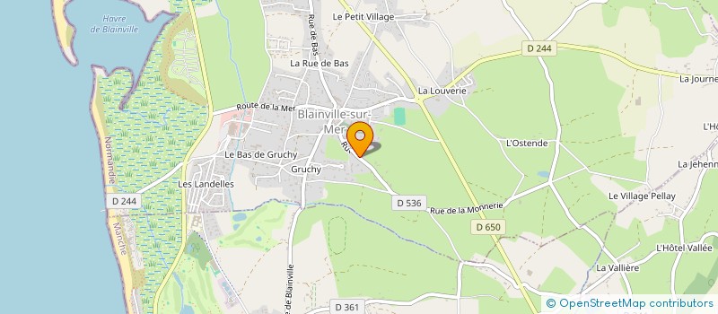 localisation de l'entreprise MONSIEUR JEAN MARTIN à BLAINVILLE-SUR-MER