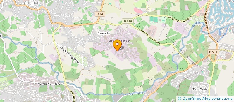 localisation de l'entreprise MONSIEUR JEAN MARTIN à GRIMAUD