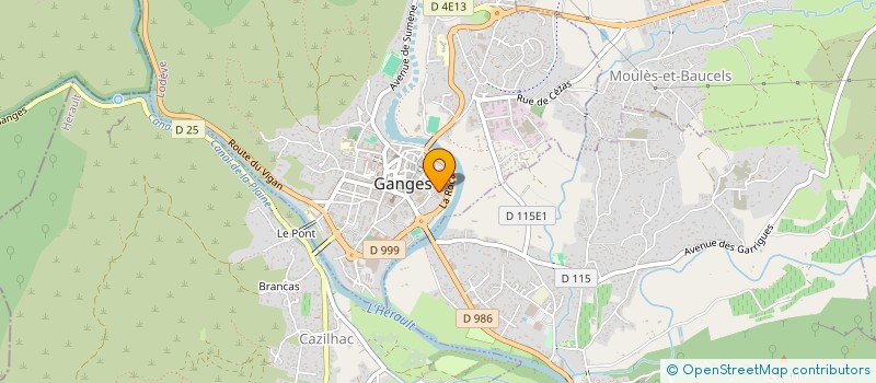 localisation de l'entreprise MONSIEUR JEAN MARTIN  GANGES