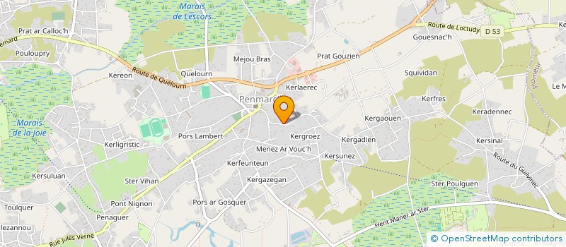 localisation de l'entreprise MONSIEUR JEAN MARTIN  PENMARCH