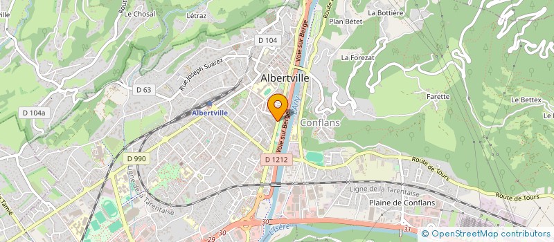 localisation de l'entreprise MONSIEUR JEAN MARTINATO  ALBERTVILLE