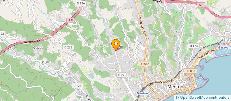 localisation de l'entreprise MONSIEUR JEAN MARTINEZ  MENTON