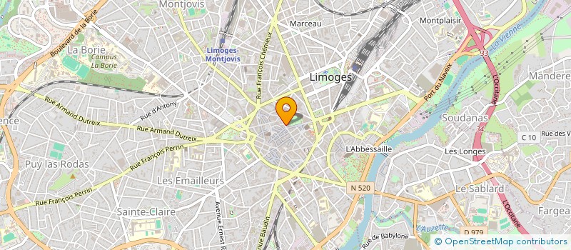 localisation de l'entreprise MONSIEUR JEAN MARTY à LIMOGES