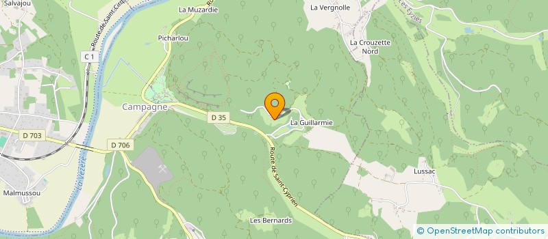 localisation de l'entreprise MONSIEUR JEAN MARTY  SAVIGNAC-DE-MIREMONT