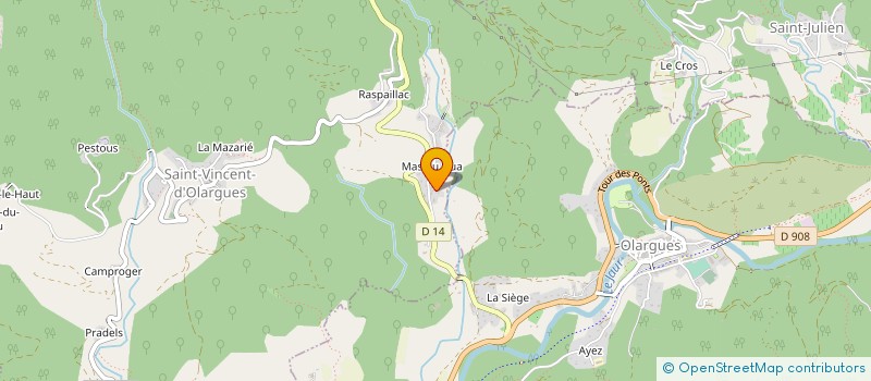 localisation de l'entreprise MONSIEUR JEAN MARTY  SAINT VINCENT D'OLARGUES