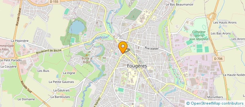 localisation de l'entreprise MONSIEUR JEAN MARY  FOUGERES