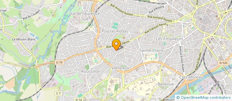 localisation de l'entreprise MONSIEUR JEAN MASSEBEUF à LIMOGES