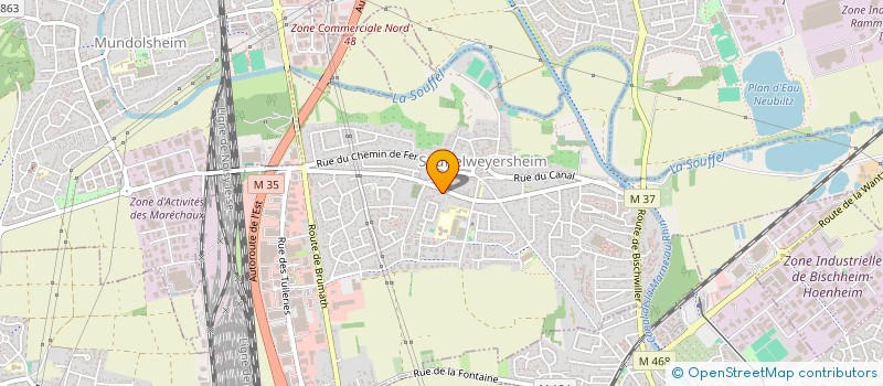 localisation de l'entreprise MONSIEUR JEAN MATERA  SOUFFELWEYERSHEIM