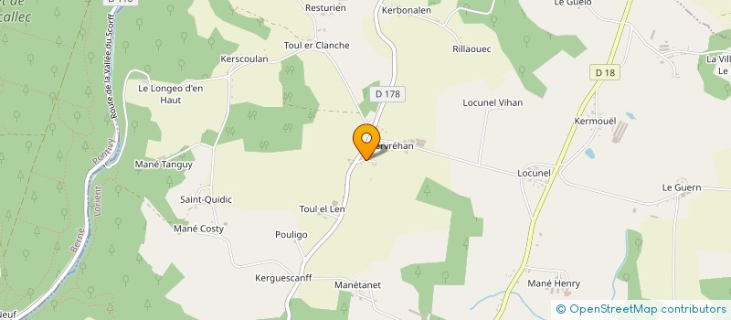 localisation de l'entreprise MONSIEUR JEAN MATHIEU LE FLOHIC  PLOUAY