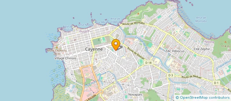 localisation de l'entreprise MONSIEUR JEAN MATTHEW  CAYENNE