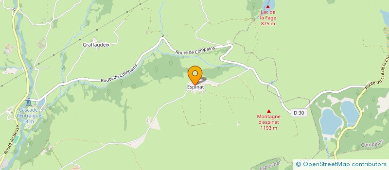 localisation de l'entreprise MONSIEUR JEAN MAUGUE  EGLISENEUVE D'ENTRAIGUES