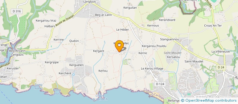 localisation de l'entreprise MONSIEUR JEAN MAURICE GUYOMAR  CLOHARS-CARNOET