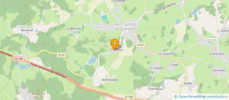 localisation de l'entreprise MONSIEUR JEAN -MAURICE ROUCHON  SAINT-SULPICE-LE-GUERETOIS