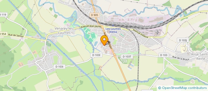 localisation de l'entreprise MONSIEUR JEAN MAZILLY  VENAREY-LES-LAUMES