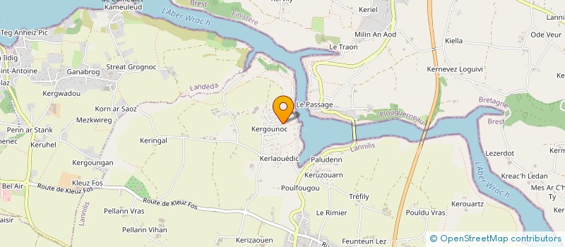 localisation de l'entreprise MONSIEUR JEAN MELLOUET  LANNILIS