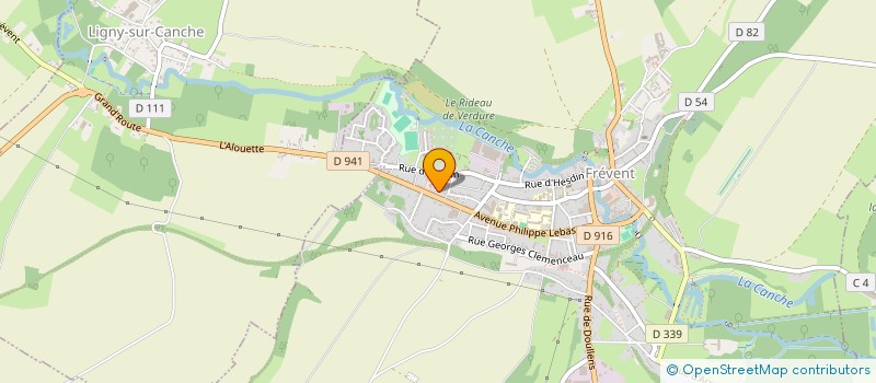 localisation de l'entreprise MONSIEUR JEAN MERCIER  FREVENT