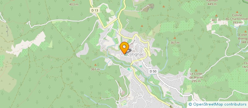 localisation de l'entreprise MONSIEUR JEAN MERLEY  COTIGNAC