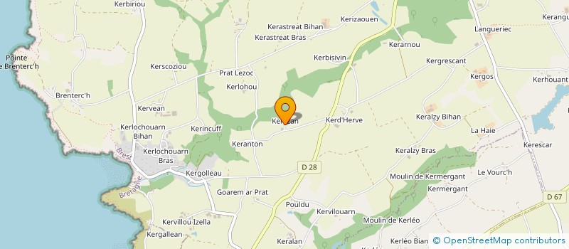 localisation de l'entreprise MONSIEUR JEAN MERROUX à PLOUMOGUER