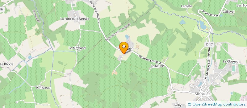 localisation de l'entreprise MONSIEUR JEAN MESCLOP  SIGOULES-ET-FLAUGEAC