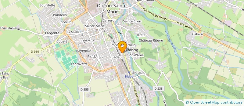 localisation de l'entreprise MONSIEUR JEAN-MICHEL AMONDARAIN  OLORON-SAINTE-MARIE