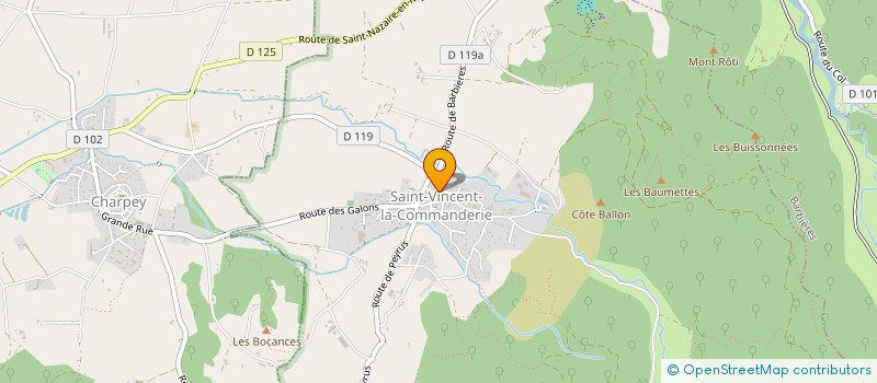 localisation de l'entreprise MONSIEUR JEAN-MICHEL AURIAC  SAINT-VINCENT-LA-COMMANDERIE