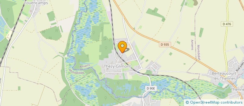 localisation de l'entreprise MONSIEUR JEAN-MICHEL BECUE  THEZY-GLIMONT