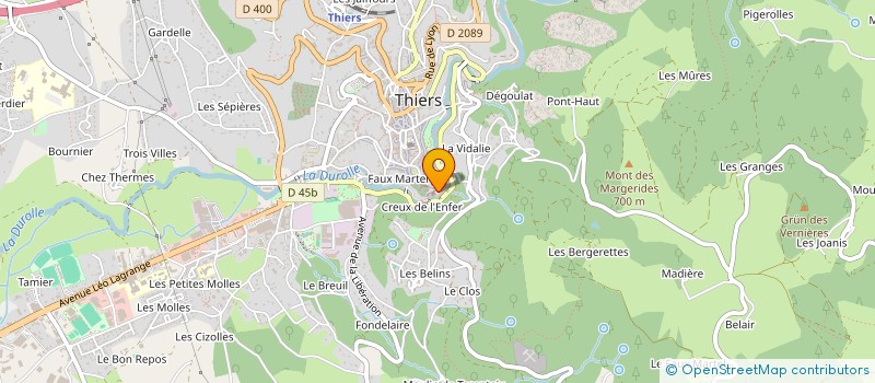 localisation de l'entreprise MONSIEUR JEAN MICHEL BENNOUR  THIERS