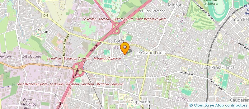 localisation de l'entreprise MONSIEUR JEAN-MICHEL BIDAUD  MERIGNAC