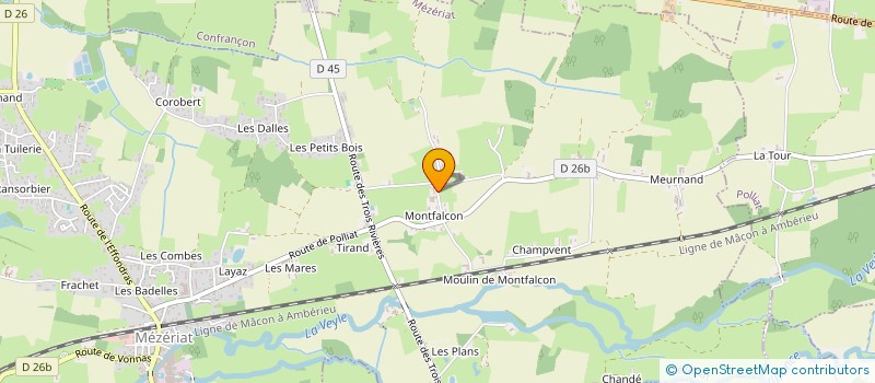 localisation de l'entreprise MONSIEUR JEAN-MICHEL BOCHARD  MEZERIAT