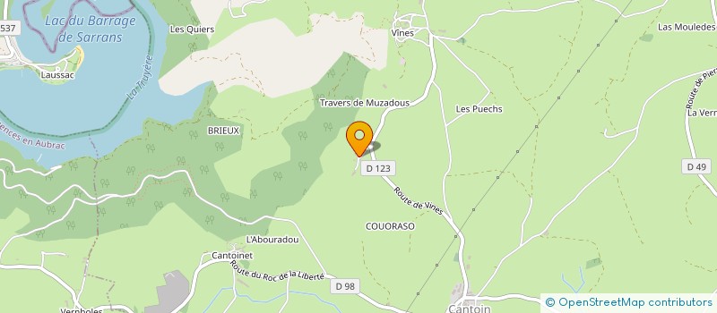 localisation de l'entreprise MONSIEUR JEAN-MICHEL BRU  CANTOIN