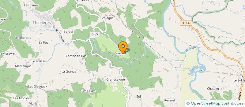 localisation de l'entreprise MONSIEUR JEAN MICHEL CHEVALEYRE  THIOLIERES