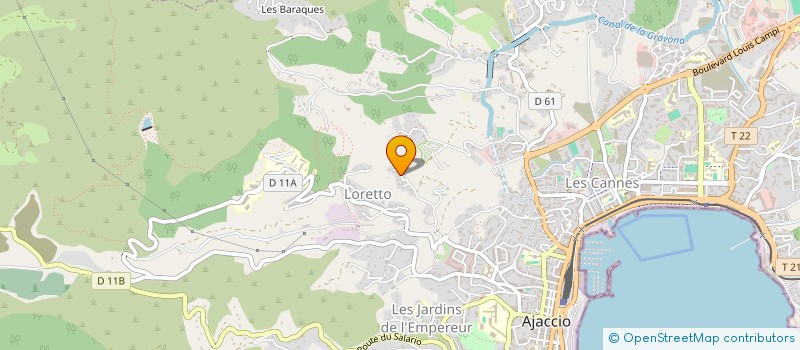 localisation de l'entreprise MONSIEUR JEAN-MICHEL DI FRAJA à AJACCIO