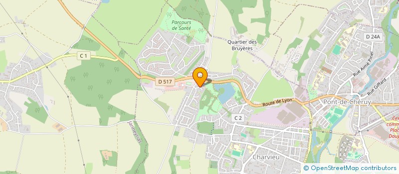 localisation de l'entreprise MONSIEUR JEAN-MICHEL GHENOU  CHARVIEU-CHAVAGNEUX