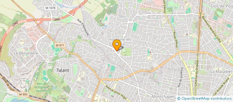 localisation de l'entreprise MONSIEUR JEAN-MICHEL GRENIER  FONTAINE-LES-DIJON