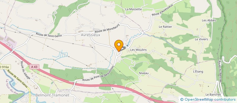 localisation de l'entreprise MONSIEUR JEAN-MICHEL GUICHERD  AVRESSIEUX