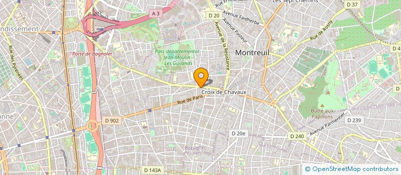 localisation de l'entreprise MONSIEUR JEAN-MICHEL JEANTET  MONTREUIL