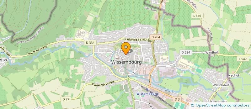 localisation de l'entreprise MONSIEUR JEAN-MICHEL KAPPE  WISSEMBOURG