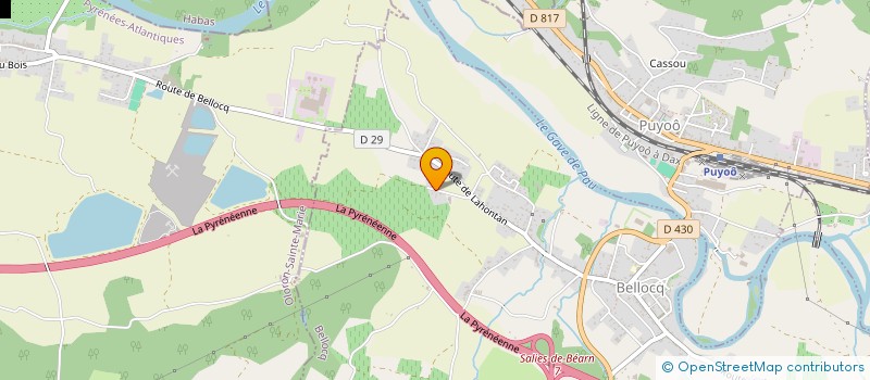 localisation de l'entreprise MONSIEUR JEAN MICHEL LAFOURCADE  BELLOCQ