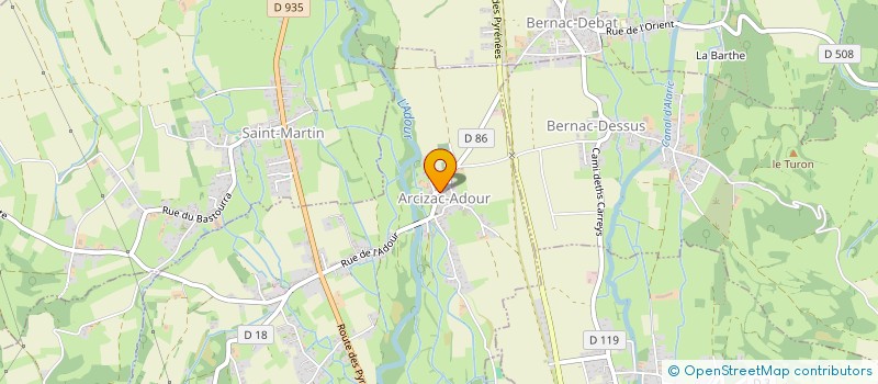 localisation de l'entreprise MONSIEUR JEAN-MICHEL LAPIERRE  ARCIZAC-ADOUR