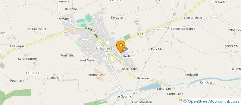 localisation de l'entreprise MONSIEUR JEAN-MICHEL LE MOING  CLEGUEREC