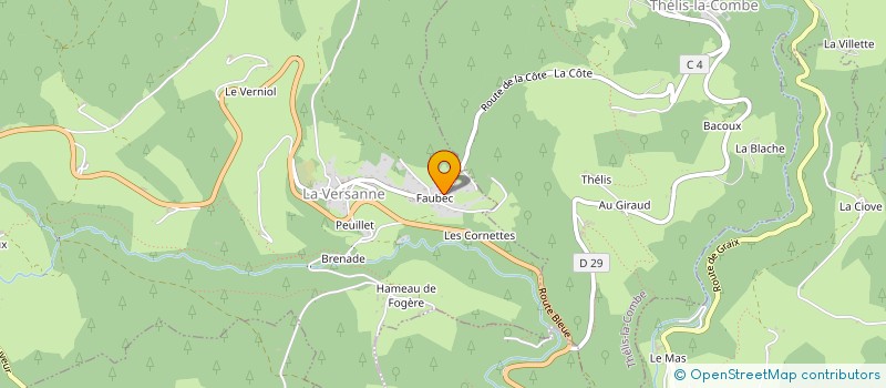 localisation de l'entreprise MONSIEUR JEAN-MICHEL LEFEBVRE  LA VERSANNE