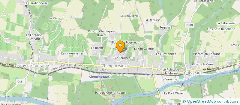 localisation de l'entreprise MONSIEUR JEAN MICHEL MANTEL  CHENONCEAUX