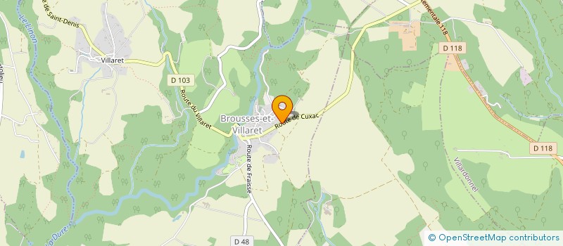 localisation de l'entreprise MONSIEUR JEAN-MICHEL MARTINEZ  BROUSSES-ET-VILLARET