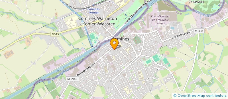 localisation de l'entreprise MONSIEUR JEAN-MICHEL MEURILLON  COMINES