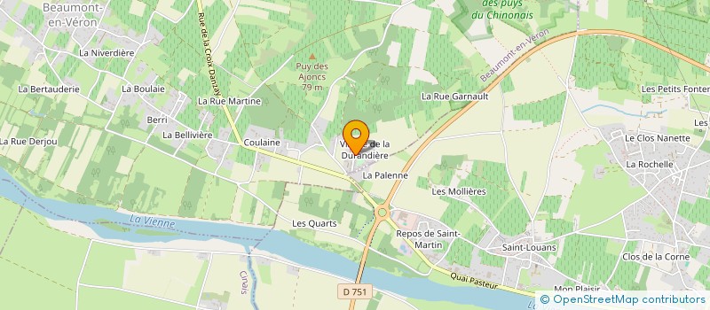 localisation de l'entreprise MONSIEUR JEAN-MICHEL PAPOUIN  BEAUMONT-EN-VERON