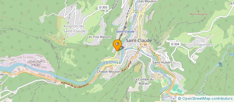 localisation de l'entreprise MONSIEUR JEAN-MICHEL PONARD à SAINT-CLAUDE