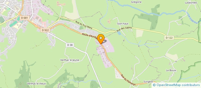 localisation de l'entreprise MONSIEUR JEAN-MICHEL POUDEROUX  MAURIAC