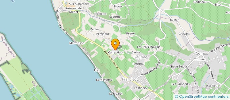 localisation de l'entreprise MONSIEUR JEAN-MICHEL PREDIGNAC  GAURIAC